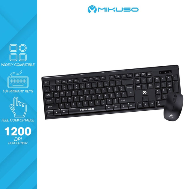 Mikuso KB-C019 Wireless Keyboard and Mouse Set